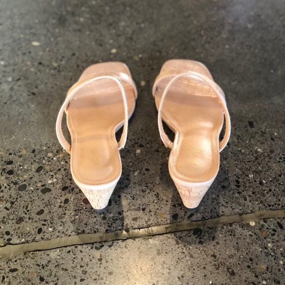 THIN FAUX-CROCODILE STRAPS TOP A DOUBLE-BAND SANDA - Picture 9 of 10